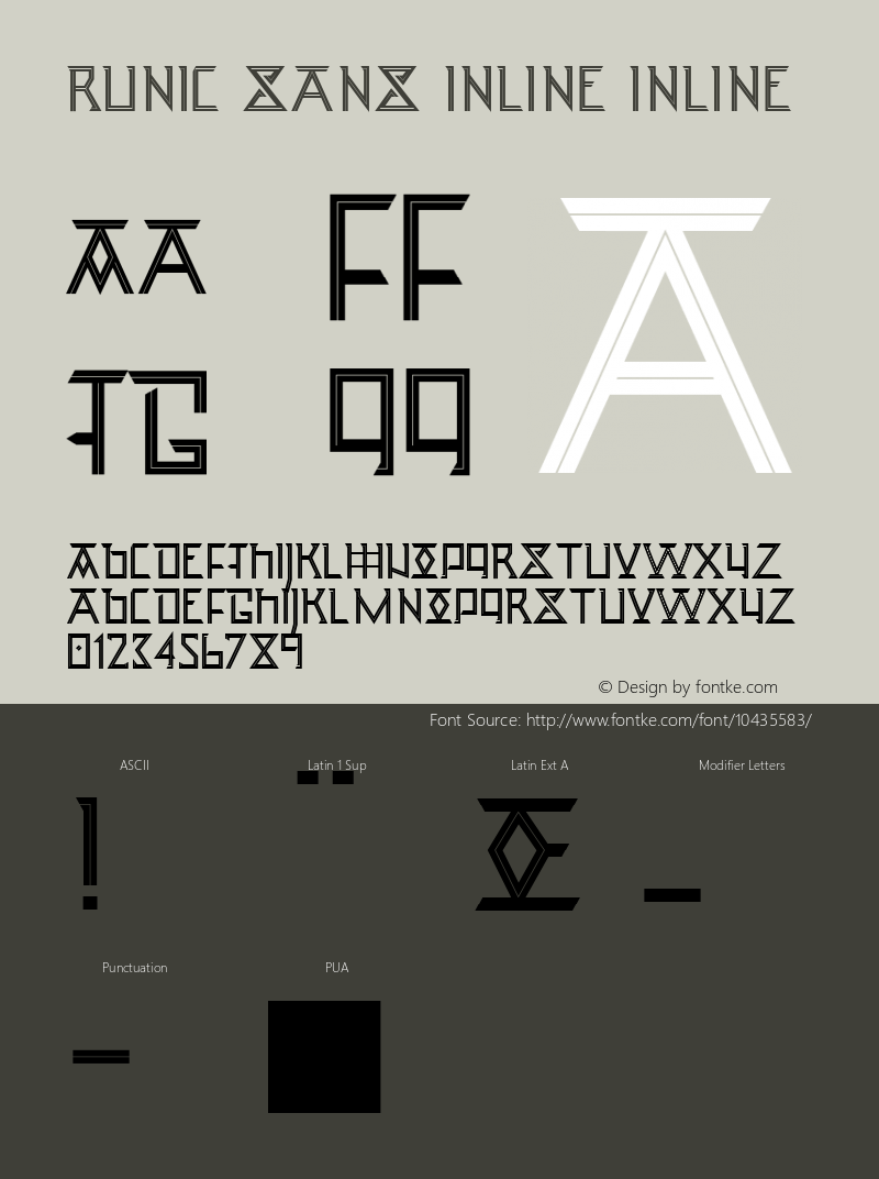 Runic Sans Inline Inline Version 001.000图片样张