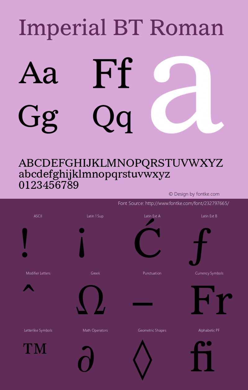 Imperial BT Roman Version 1.01 emb4-OT图片样张