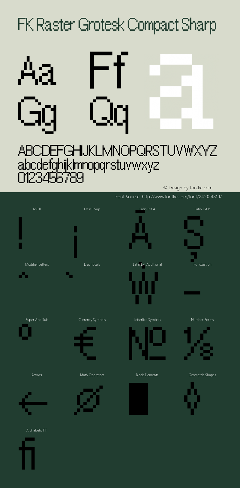 FK Raster Grotesk Compact Sharp Version 1.001;hotconv 1.0.109;makeotfexe 2.5.65596图片样张