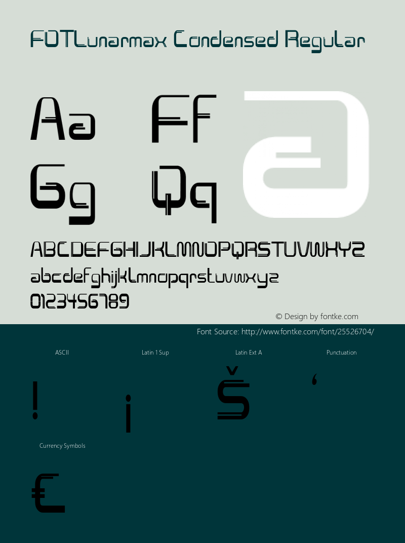 FOTLunarmax-CondensedRegular Version 1.000图片样张