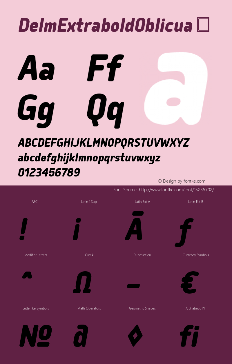 DelmExtraboldOblicua ☞ Version 1.000;com.myfonts.easy.typesketchbook.delm.extrabold-oblicua.wfkit2.version.4oEk图片样张