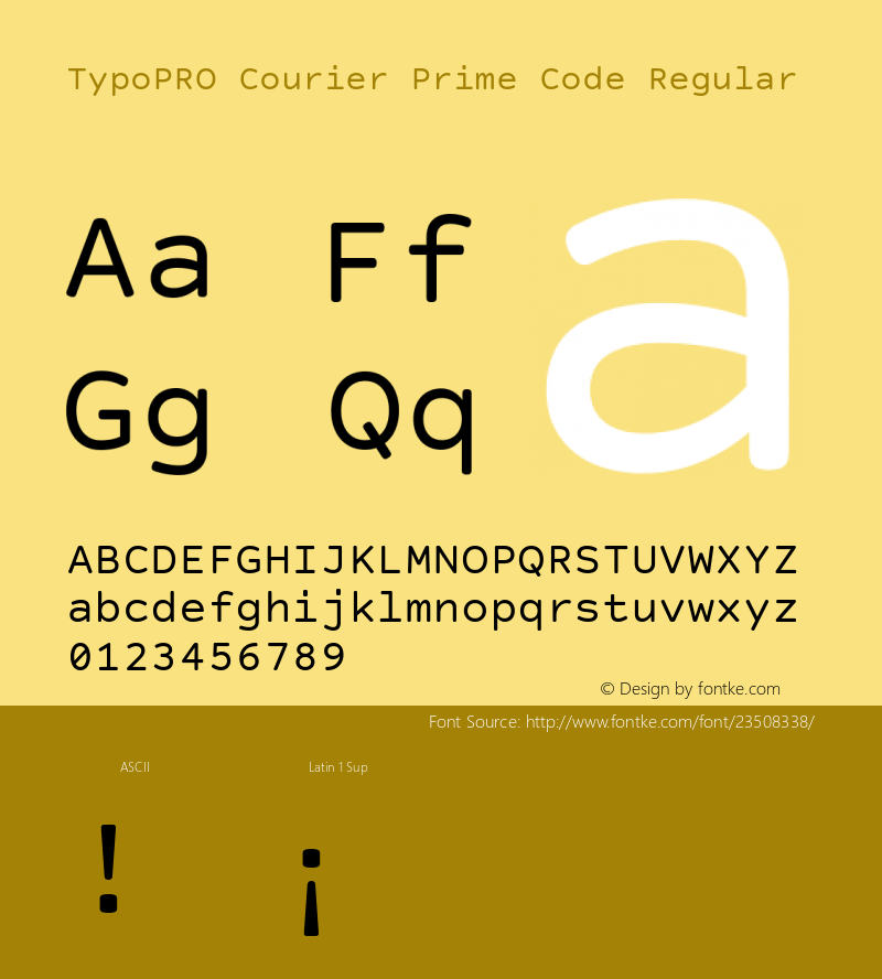 TypoPRO Courier Prime Code Version 3.0318图片样张