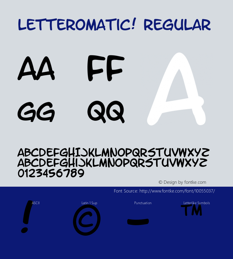 LetterOMatic! Regular Macromedia Fontographer 4.1 9/22/00图片样张