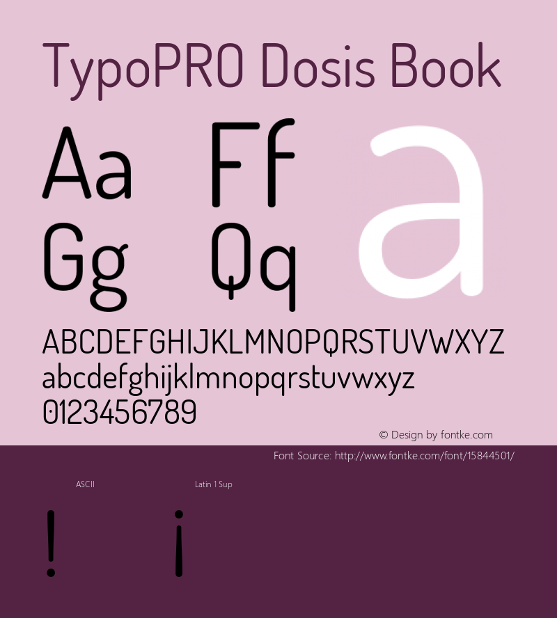 TypoPRO Dosis Book Version 1.007图片样张