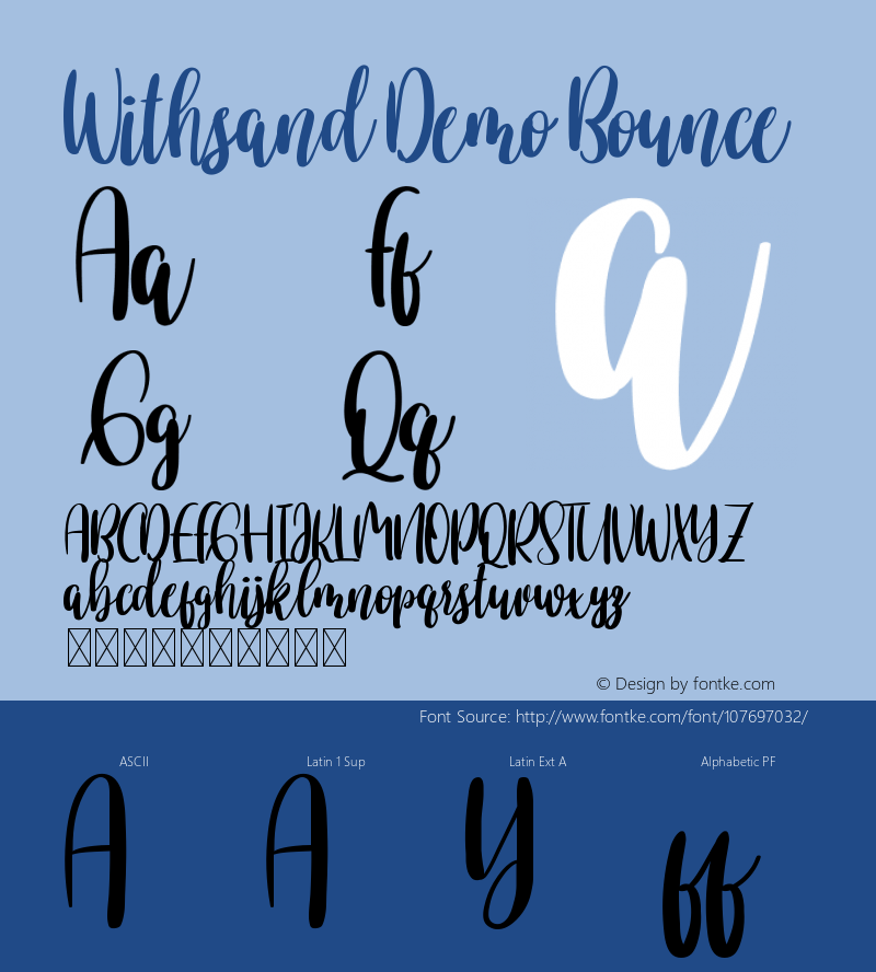 Withsand Demo Bounce Version 1.001;Fontself Maker 3.5.1图片样张