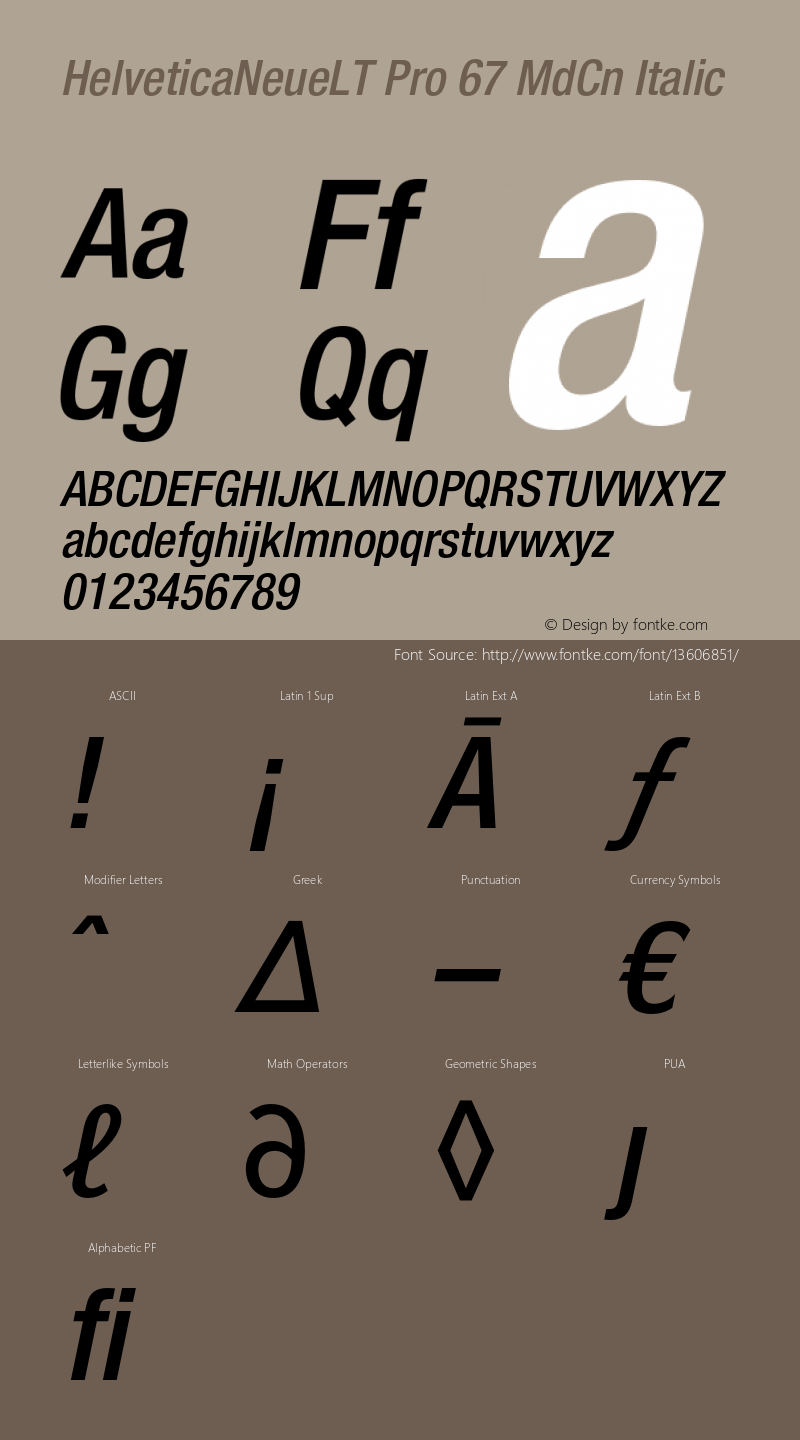 HelveticaNeueLT Pro 67 MdCn Italic Version 1.500;PS 001.005;hotconv 1.0.38图片样张