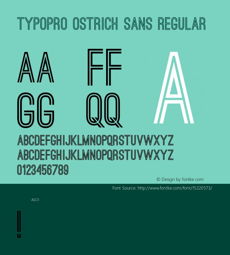 TypoPRO Ostrich Sans Regular Version 1.001;PS 001.001;hotconv 1.0.70;makeotf.lib2.5.58329图片样张