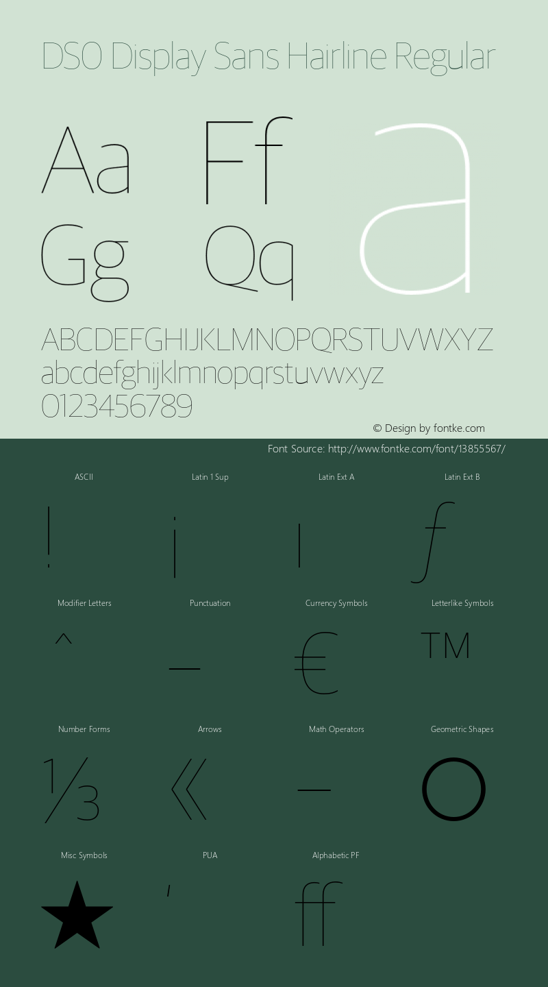 DS0 Display Sans Hairline Regular 001.000图片样张