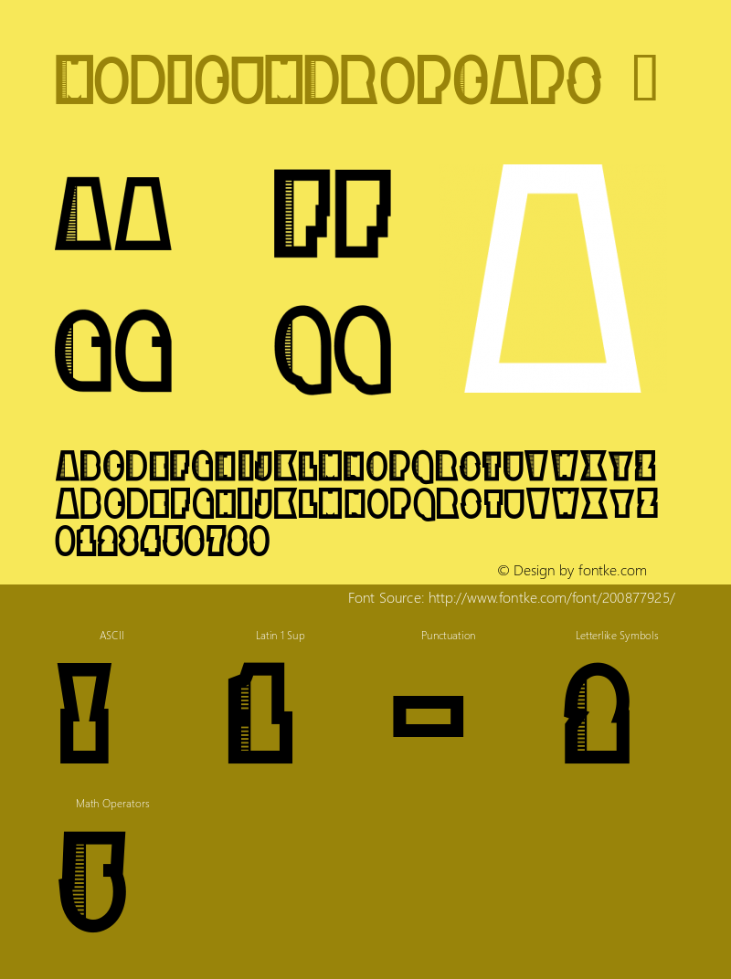 ☞Modicum DropCaps Macromedia Fontographer 4.1.5 3/10/04;com.myfonts.easy.elemeno.modicum.drop-caps.wfkit2.version.2bDm图片样张