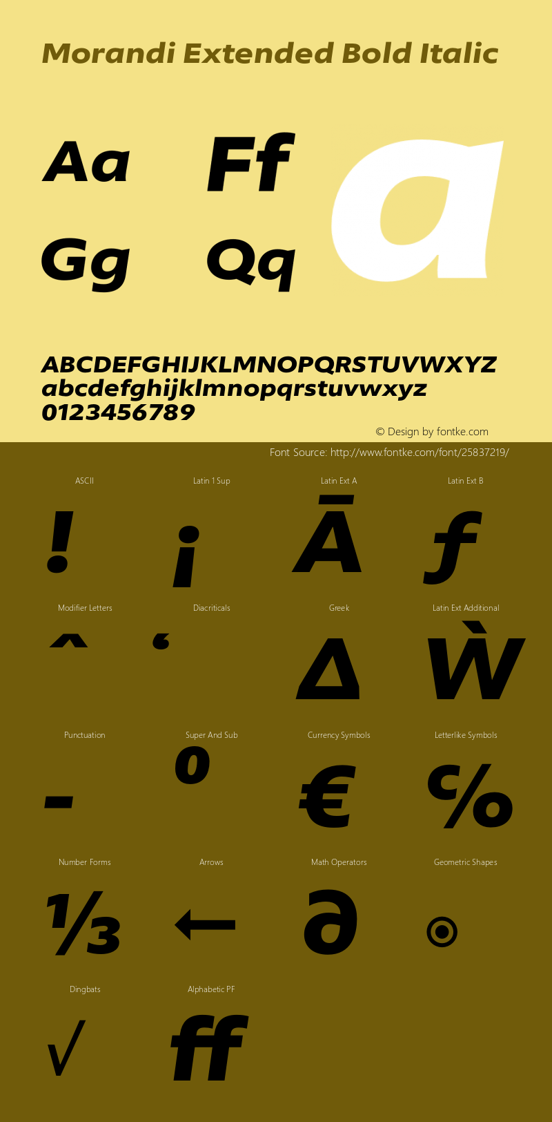 Morandi Ext Bold Italic Version 1.20, build 14, gb1060, s3图片样张