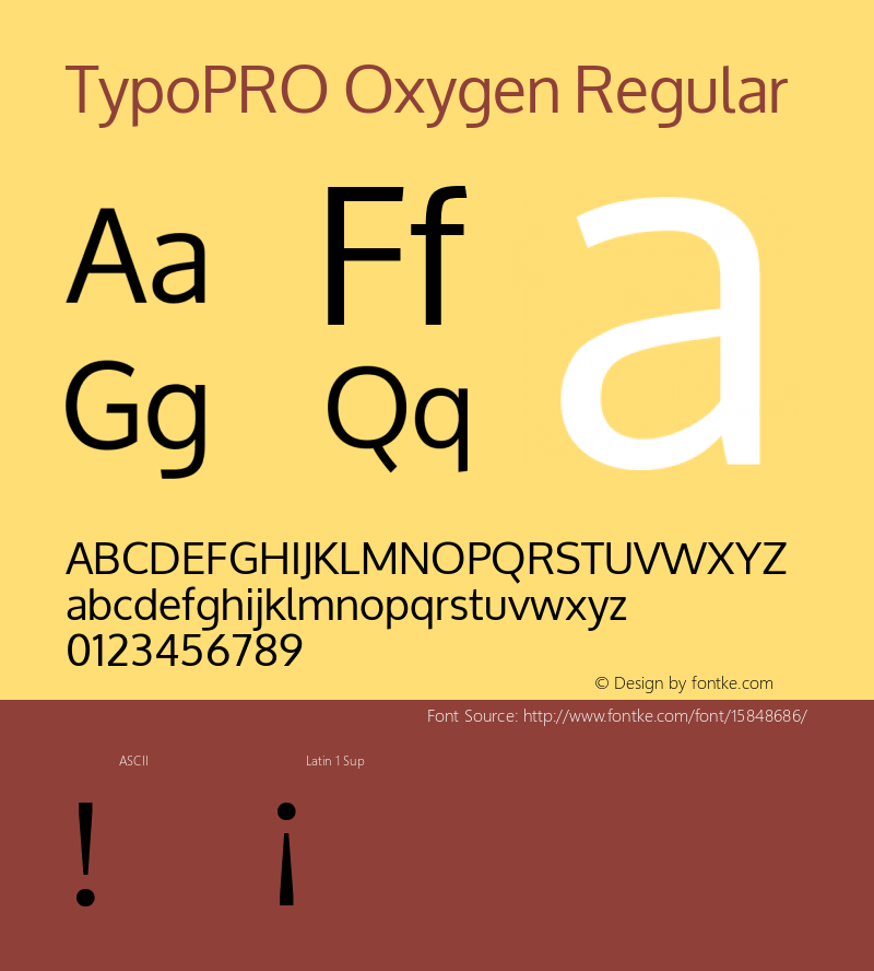 TypoPRO Oxygen Regular Version 1.000图片样张