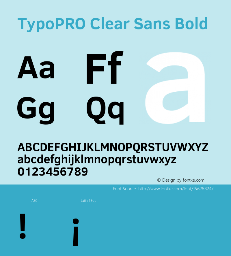 TypoPRO Clear Sans Bold Version 1.00图片样张