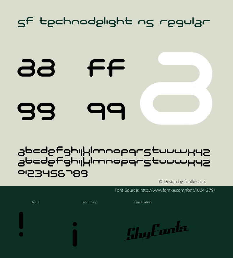 SF Technodelight NS Regular 1.0图片样张