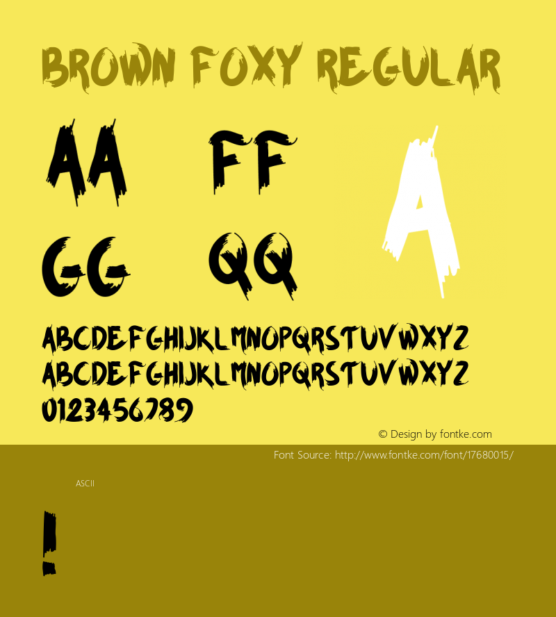 BROWN FOXY Regular Version 1.000图片样张