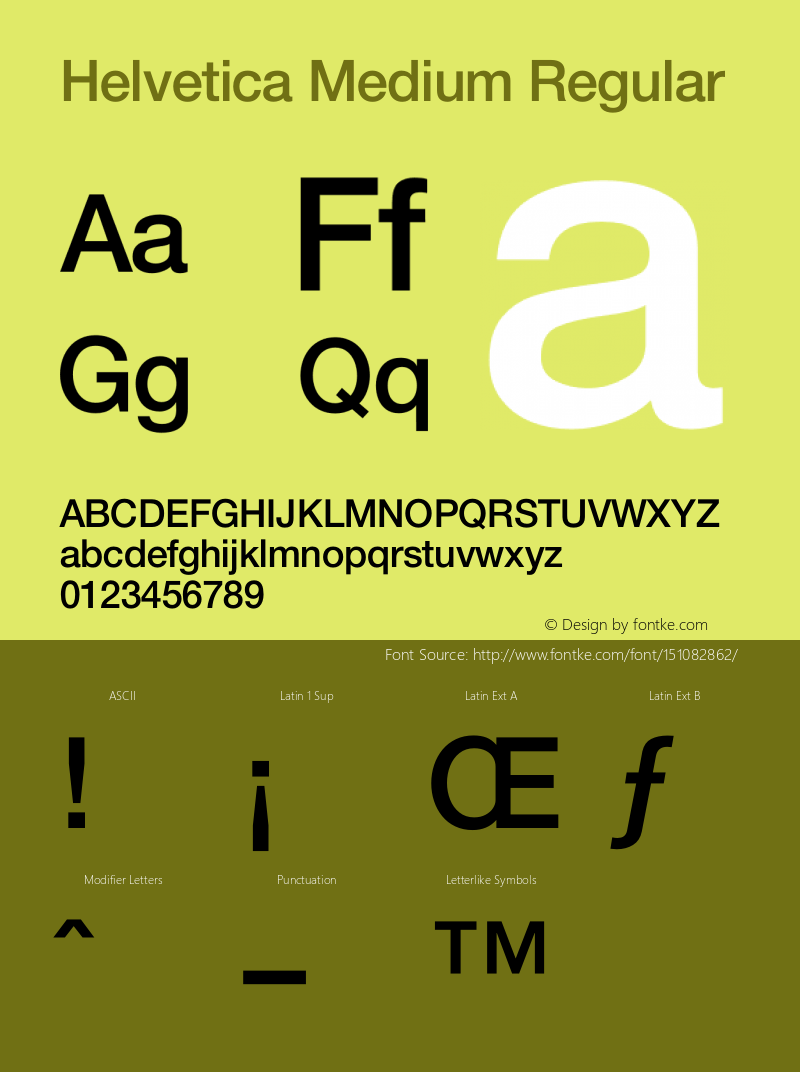 Helvetica Medium 0.0图片样张