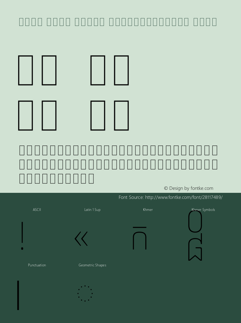 Noto Sans Khmer SemiCondensed Thin Version 2.001;GOOG;noto-source:20181019:f8f3770;ttfautohint (v1.8.2)图片样张