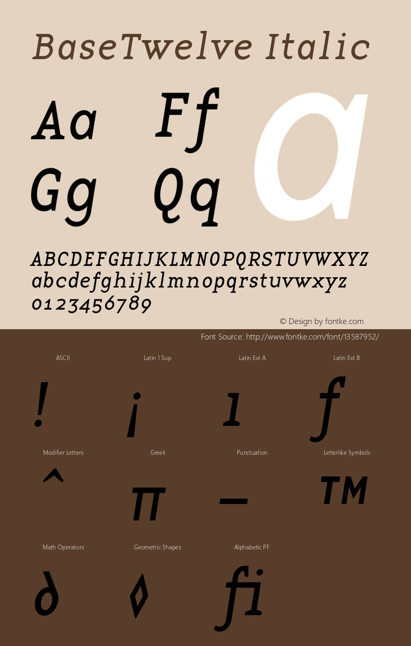 BaseTwelve Italic 001.000图片样张