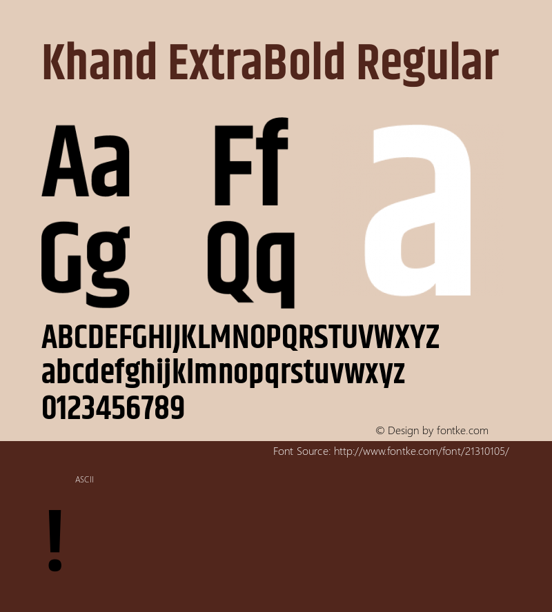 Khand ExtraBold Regular 图片样张