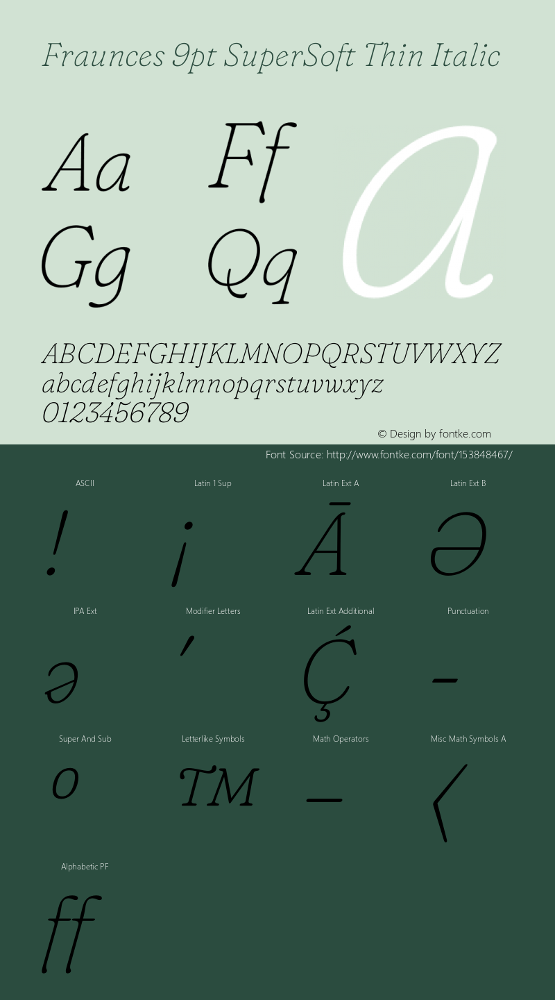 Fraunces 9pt SuperSoft Thin Italic Version 1.000;[f99f86859]图片样张