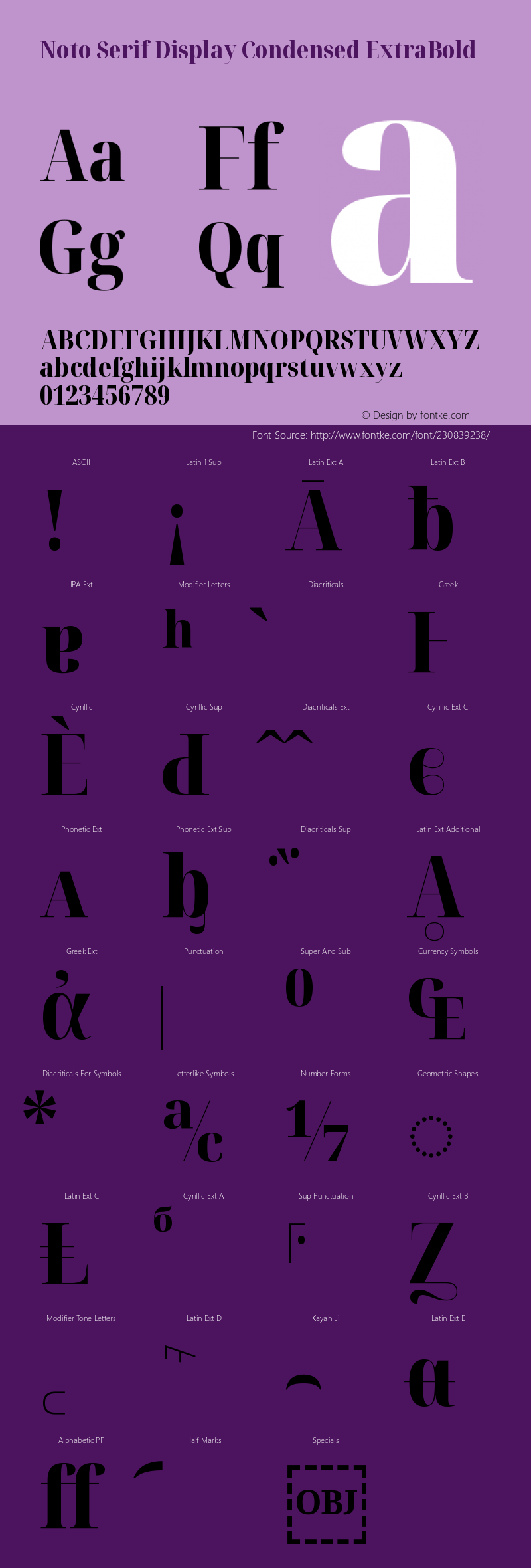 Noto Serif Display Condensed ExtraBold Version 2.007图片样张