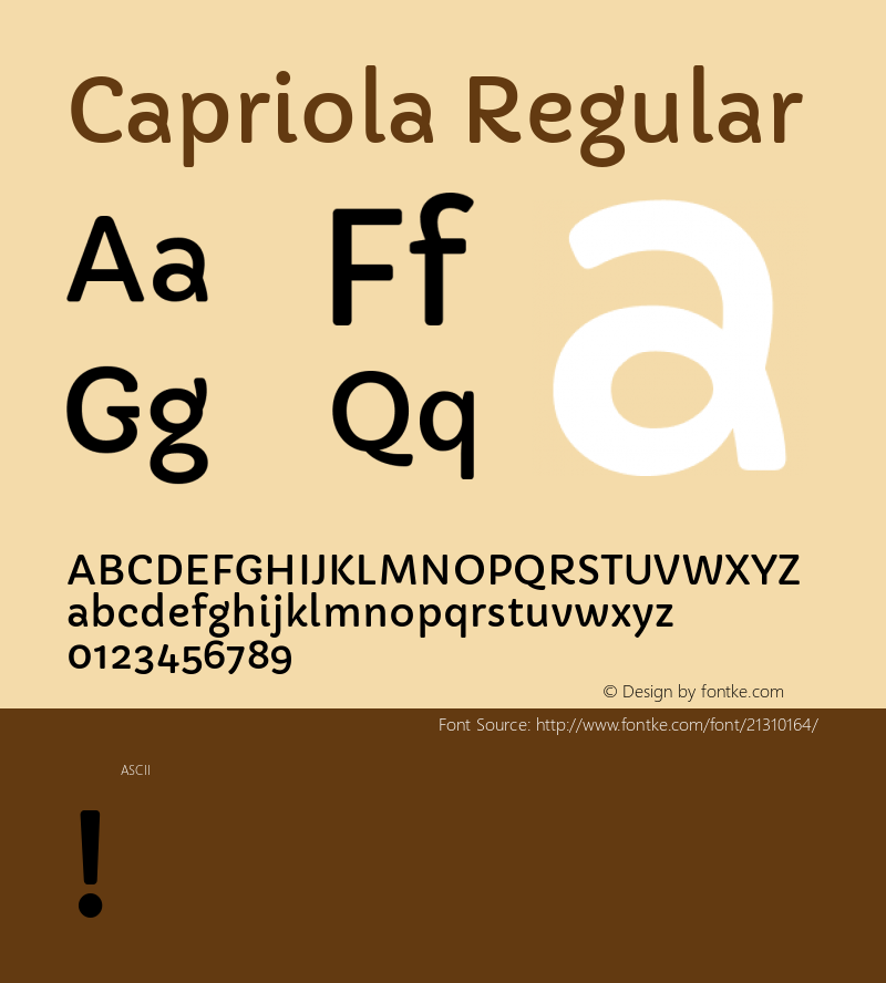 Capriola Regular 图片样张