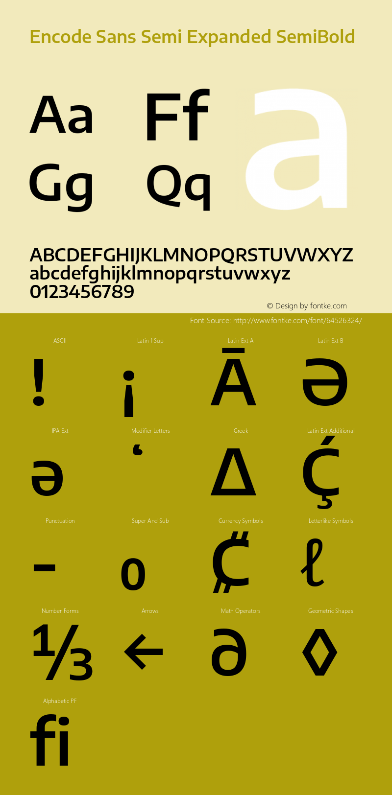 Encode Sans Semi Expd SemiBold Version 3.000; ttfautohint (v1.8.2) -l 8 -r 50 -G 200 -x 14 -D latn -f none -a nnn -X 