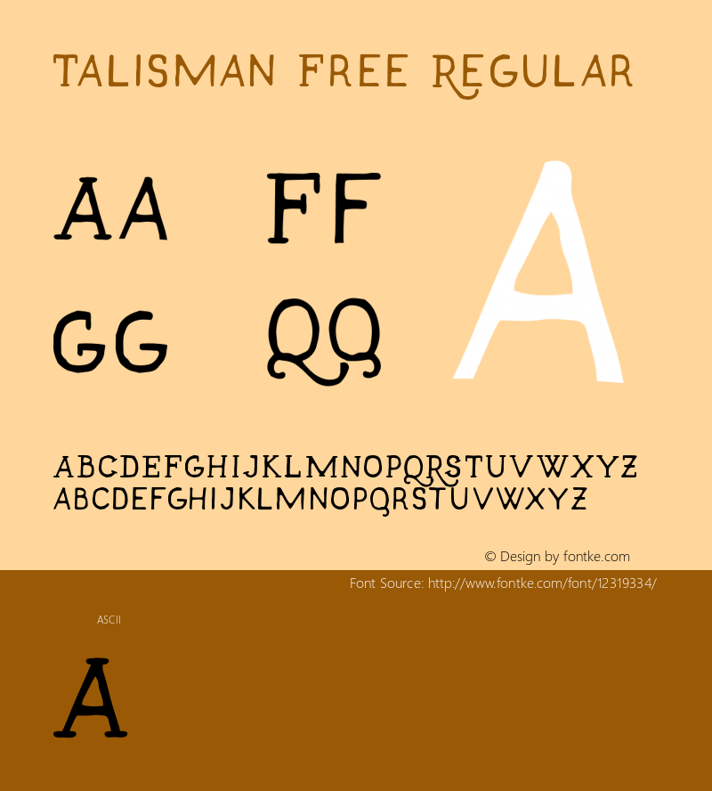 Talisman Free Regular Version 1.000;PS 001.001;hotconv 1.0.56图片样张