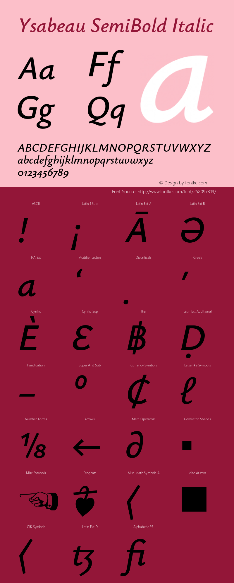 Ysabeau SemiBold Italic Version 2.002图片样张