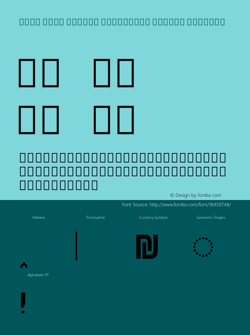 Noto Sans Hebrew Condensed Medium Regular 1.000图片样张