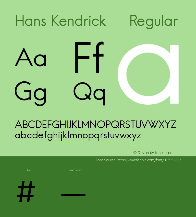 Hans Kendrick 3 Regular Version 3.00 2014图片样张