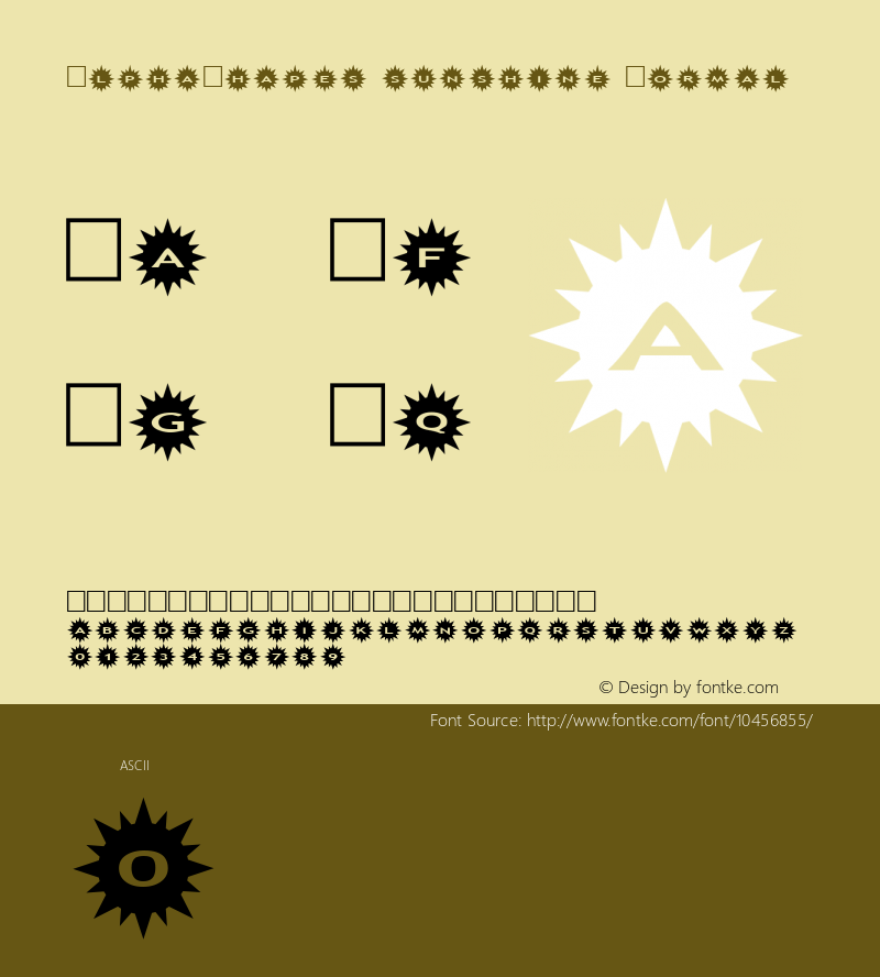 AlphaShapes sunshine Normal 1.0 - December 2012 - freeware font图片样张