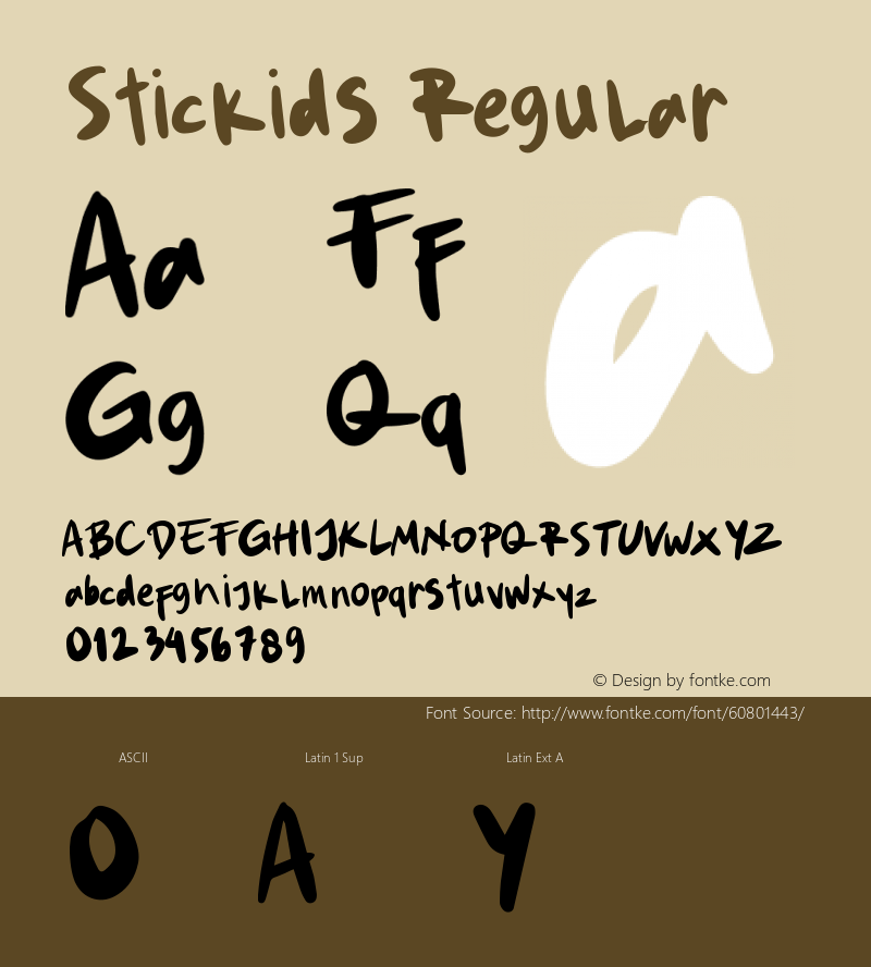 Stickids Version 1.001;Fontself Maker 3.5.1图片样张