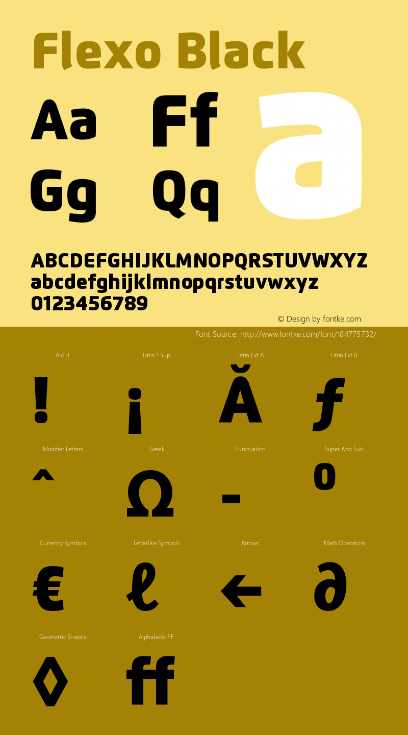 Flexo-Black Version 1.07 UltraPrecision Font | wf-rip DC20120225图片样张