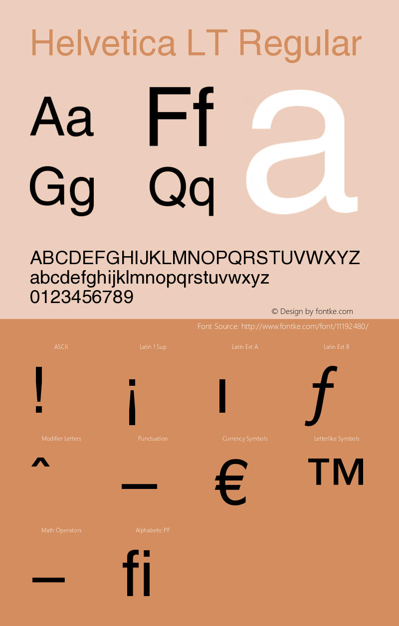 Helvetica LT Regular Version 006.000图片样张