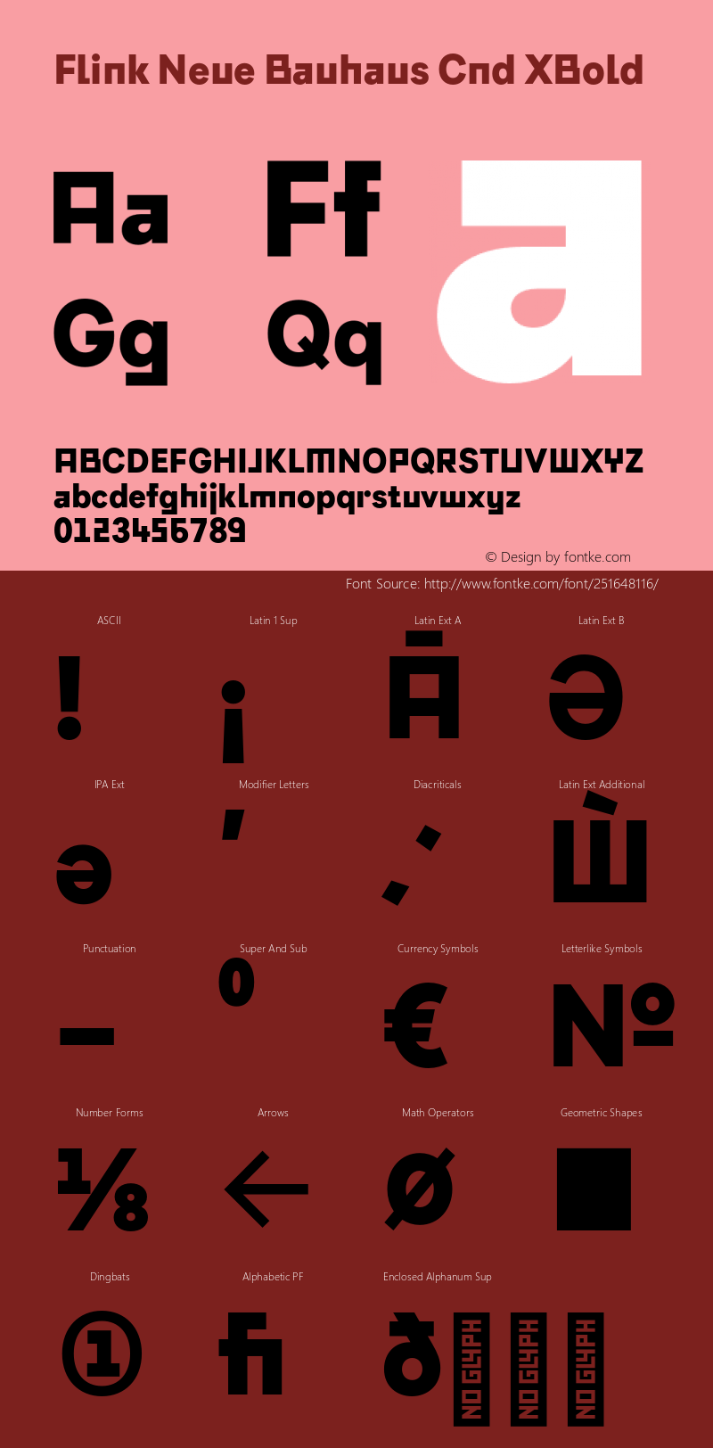 Flink Neue Bauhaus Cnd XBold Version 2.100;Glyphs 3.1.2 (3150)图片样张