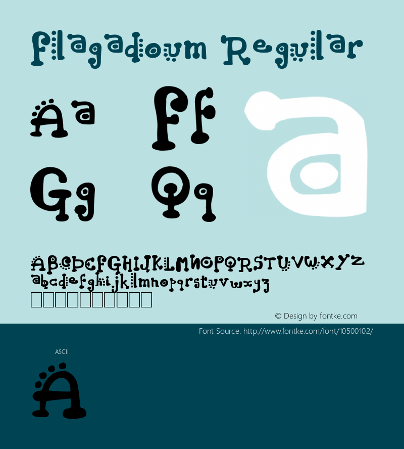 Flagadoum Regular Version 1.00 July 23, 2012, initial release图片样张