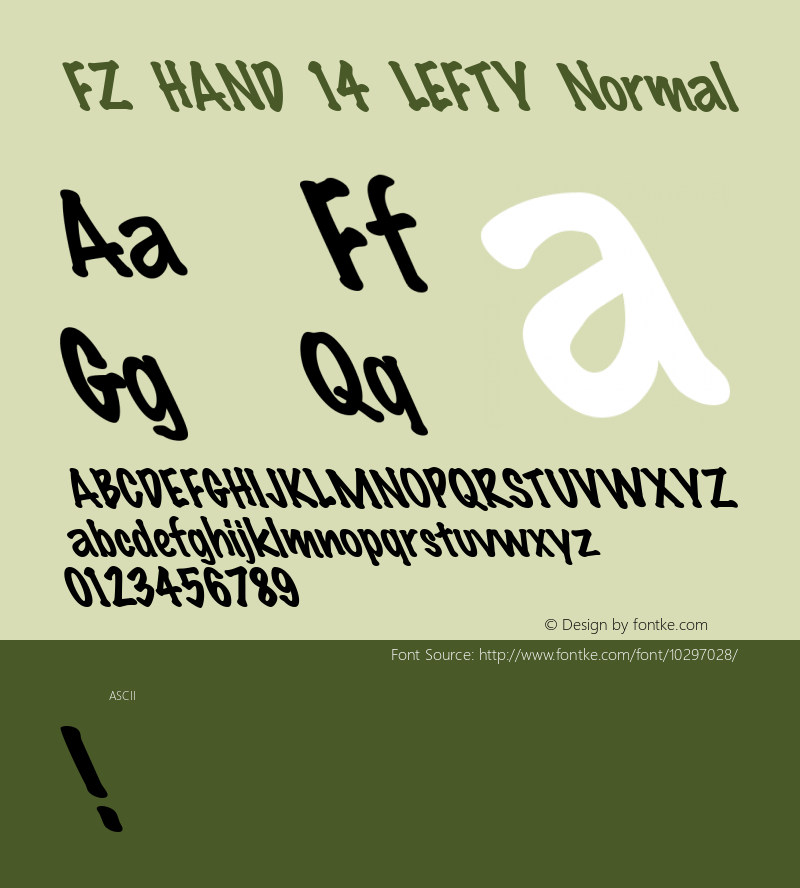 FZ HAND 14 LEFTY Normal 1.0 Thu Jan 27 04:53:35 1994图片样张