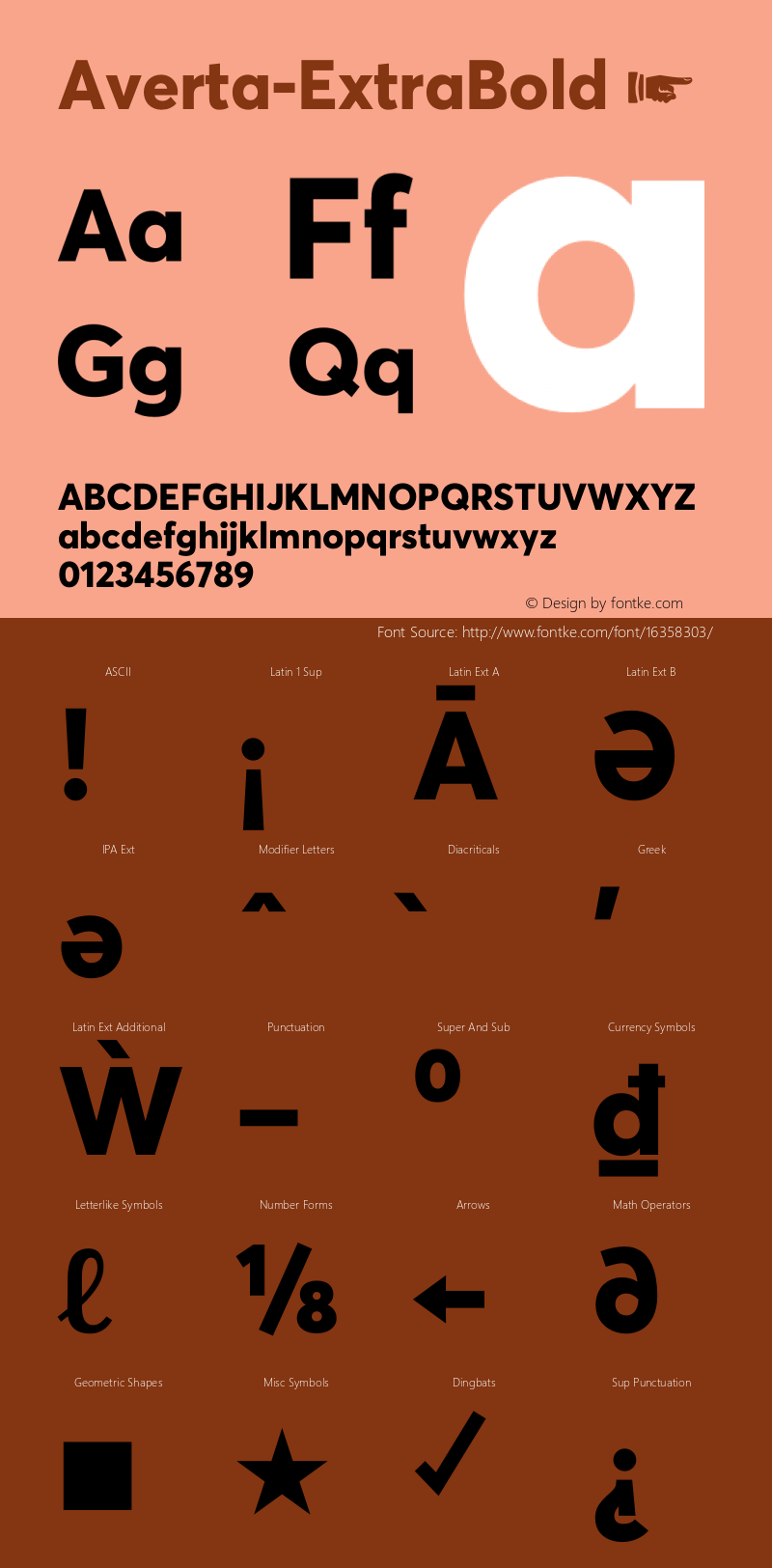 Averta-ExtraBold ☞ Version 1.002;PS 001.002;hotconv 1.0.70;makeotf.lib2.5.58329;com.myfonts.easy.intelligent-foundry.averta .extra-bold.wfkit2.version.4qmE图片样张