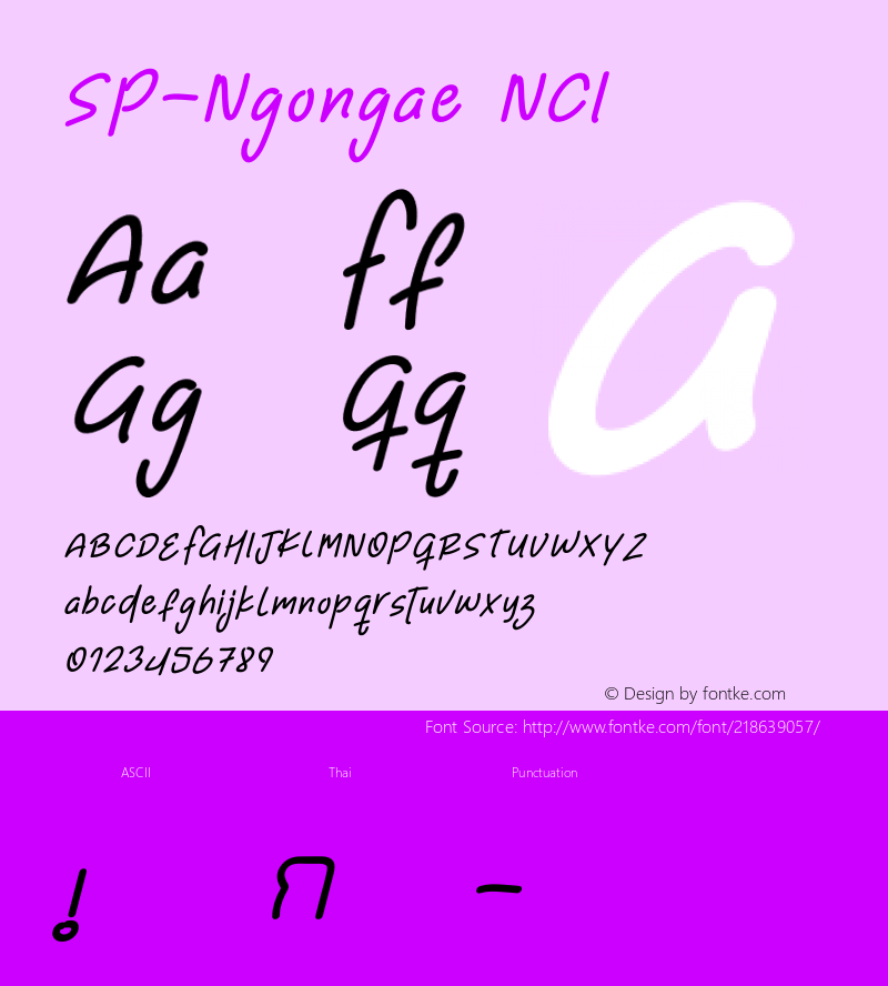 SP-Ngongae NCI Version 1.000;October 30, 2021;FontCreator 14.0.0.2793 64-bit图片样张