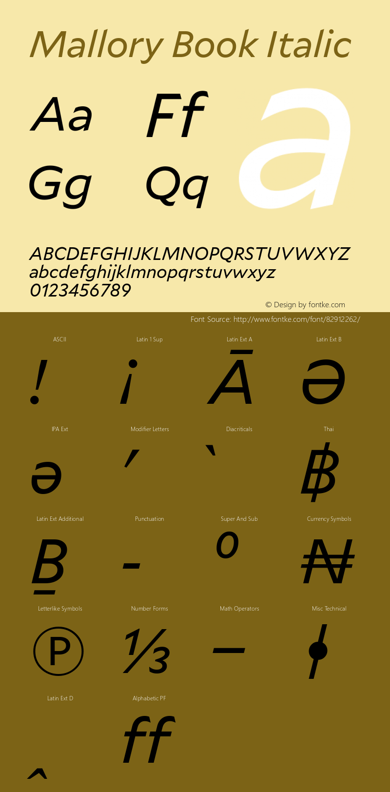 Mallory Book Italic Version 2.000;PS 2.000;hotconv 16.6.51;makeotf.lib2.5.65220图片样张