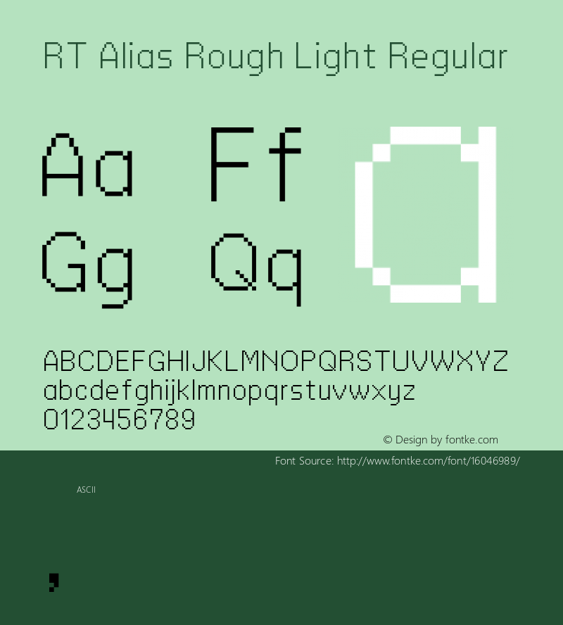 RT Alias Rough Light Regular Version 1.000;PS 001.000;hotconv 1.0.88;makeotf.lib2.5.64775图片样张