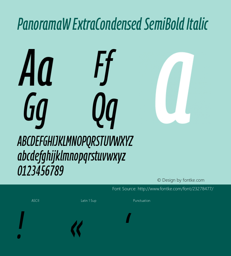 PanoramaW ExtraCondensed Light Bold Italic Version 1.001;PS 1.1;hotconv 1.0.72;makeotf.lib2.5.5900; ttfautohint (v0.92) -l 8 -r 50 -G 200 -x 14 -w 