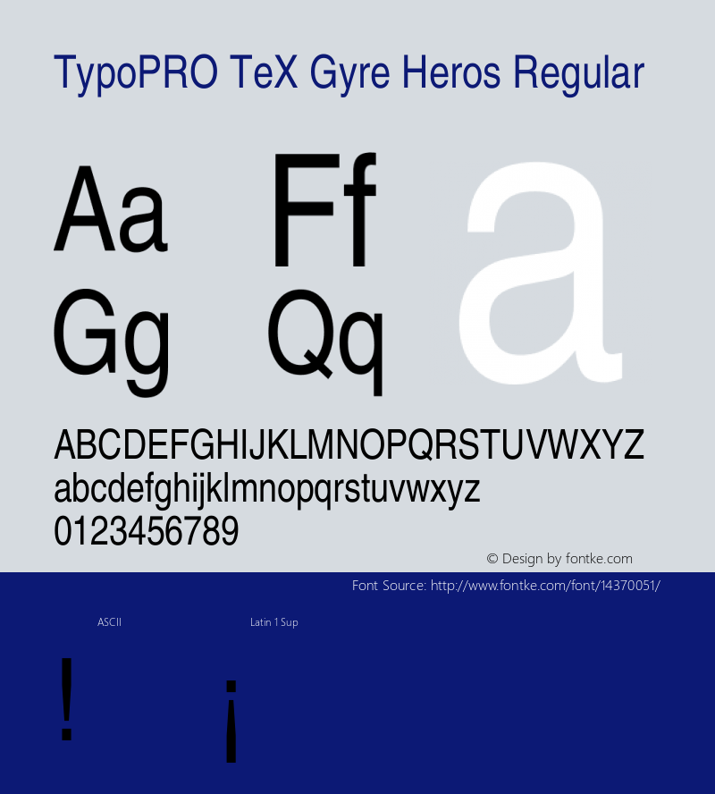 TypoPRO TeX Gyre Heros Regular Version 2.004;PS 2.004;hotconv 1.0.49;makeotf.lib2.0.14853图片样张