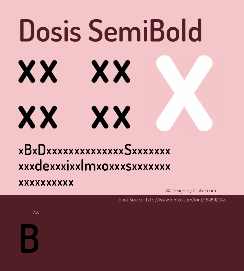 Dosis SemiBold Version 1.007图片样张