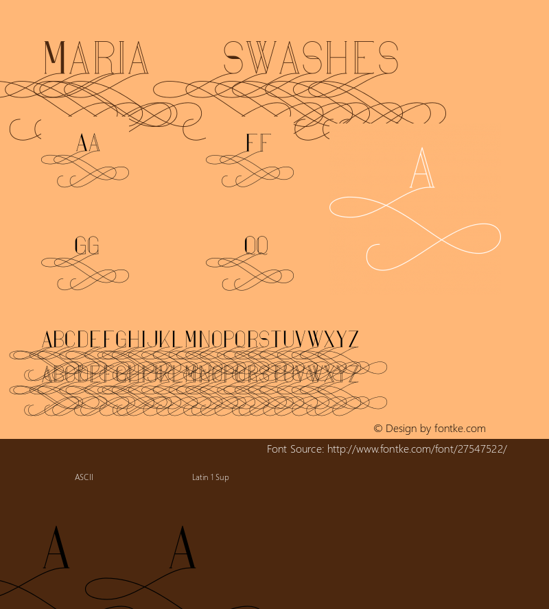 Maria Swashes7 Version 1.002;Fontself Maker 2.1.2图片样张