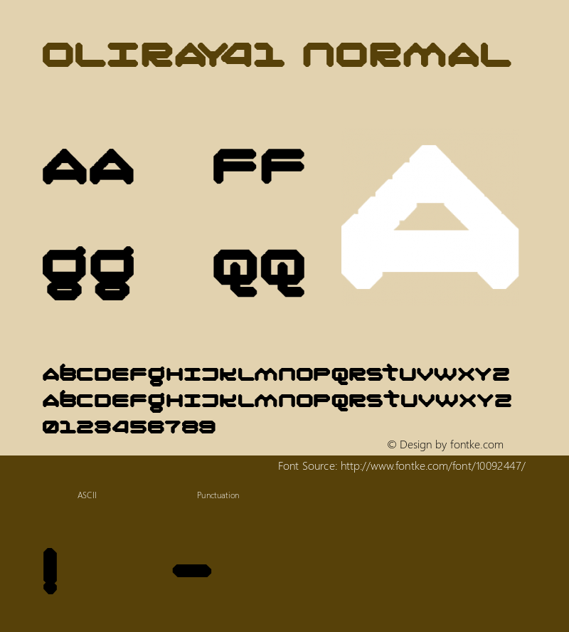 Oliray41 Normal Macromedia Fontographer 4.1 7/17/01图片样张