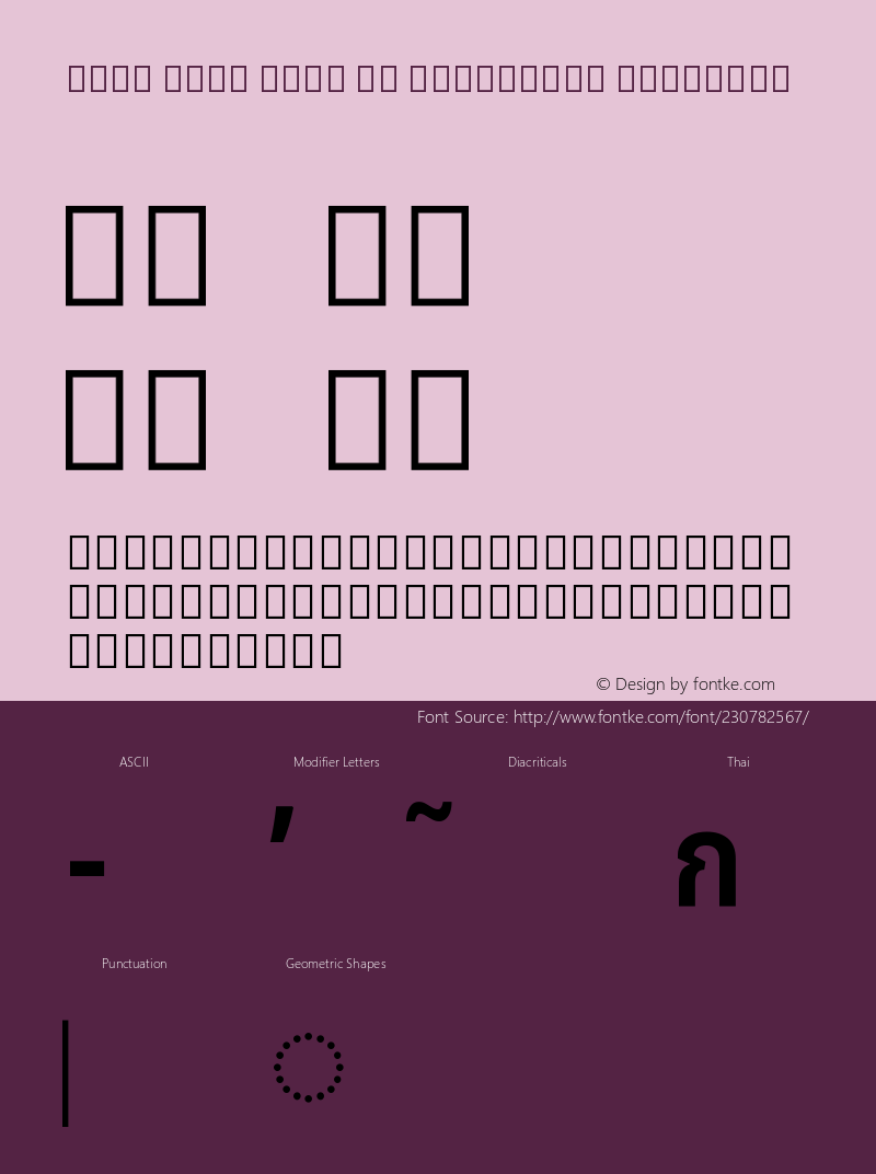 Noto Sans Thai UI Condensed SemiBold Version 2.000图片样张