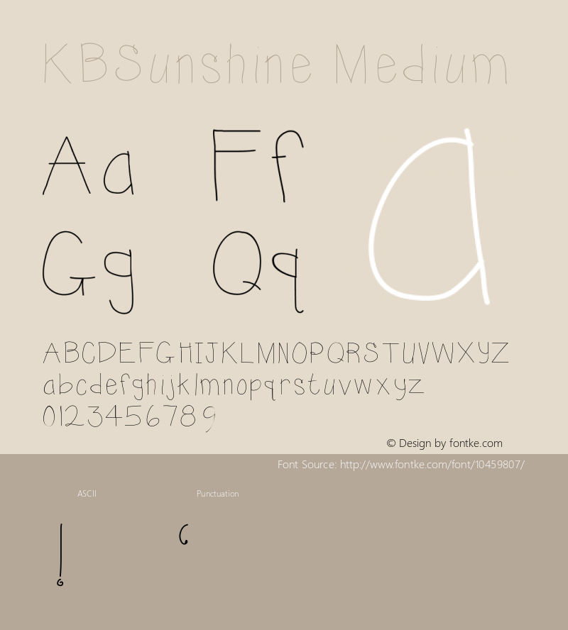 KBSunshine Medium Version 001.000图片样张