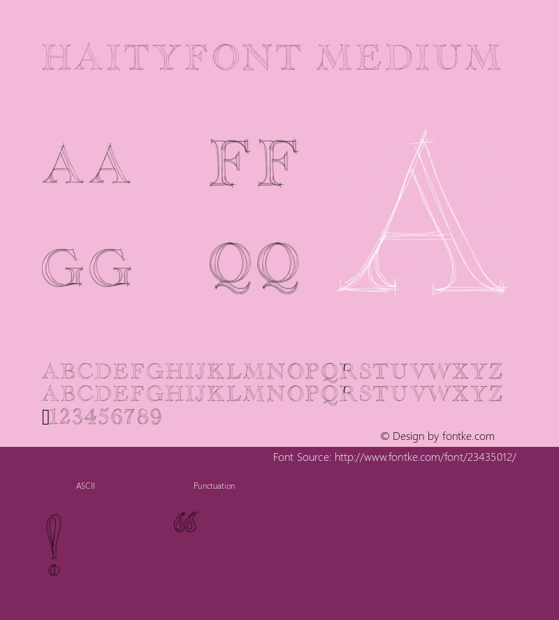 Haityfont Version 001.000图片样张