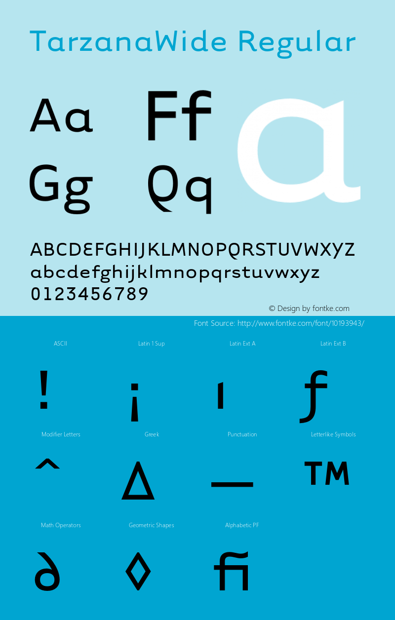 TarzanaWide Regular 001.000图片样张